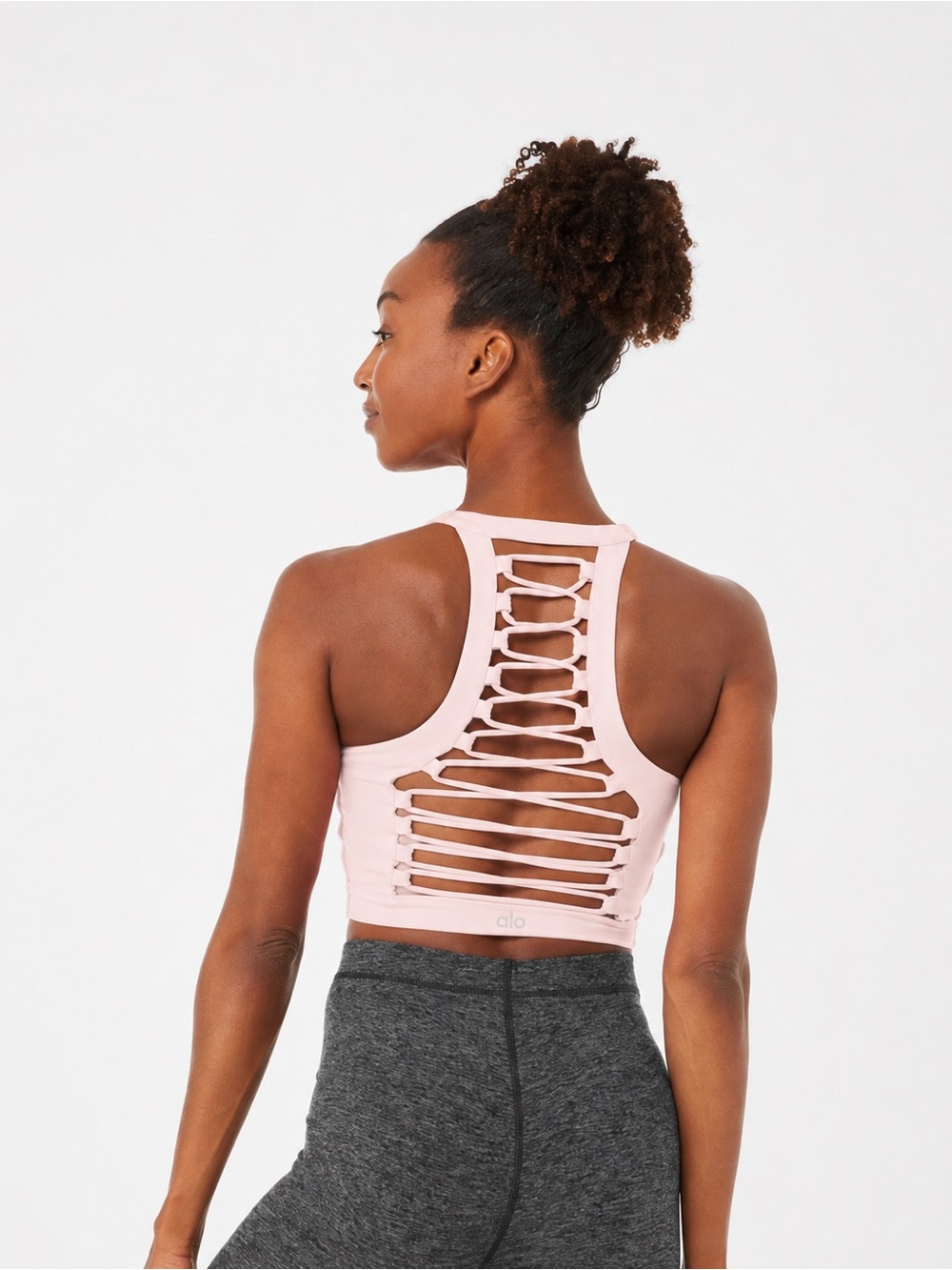Alo Yoga Movement Sports Bra Tank Light Pink